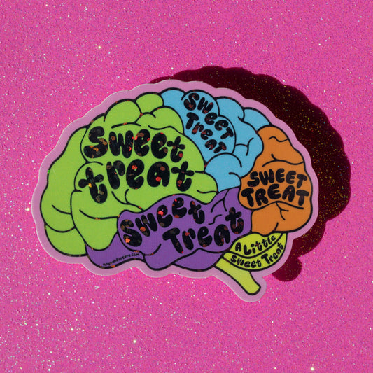 Sweet Treats On My Mind Glitter Sticker