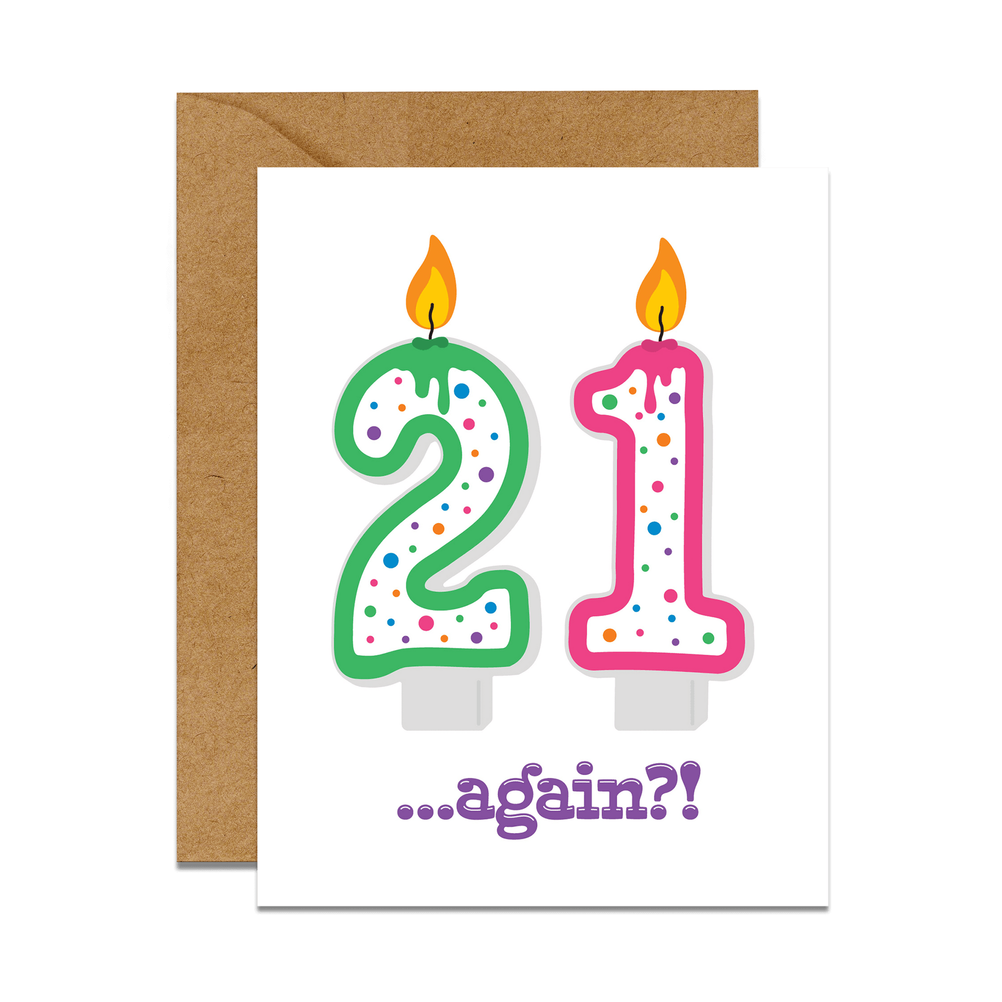 birthday number candles 21 again