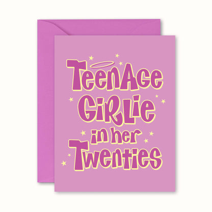 Teenage Girlie In Her Twenties Card