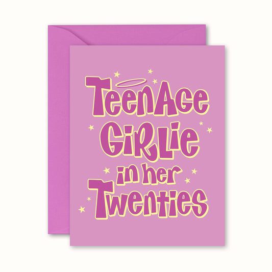 Teenage Girlie In Her Twenties Card