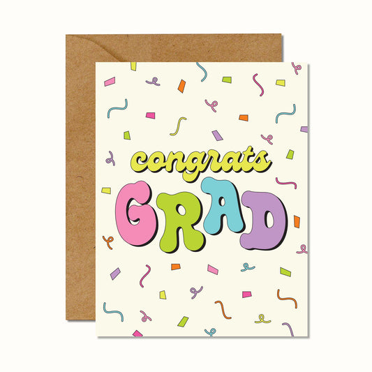 Congrats Grad Confetti Card