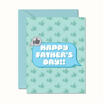Father's Day Thumbs Up Text Message Card