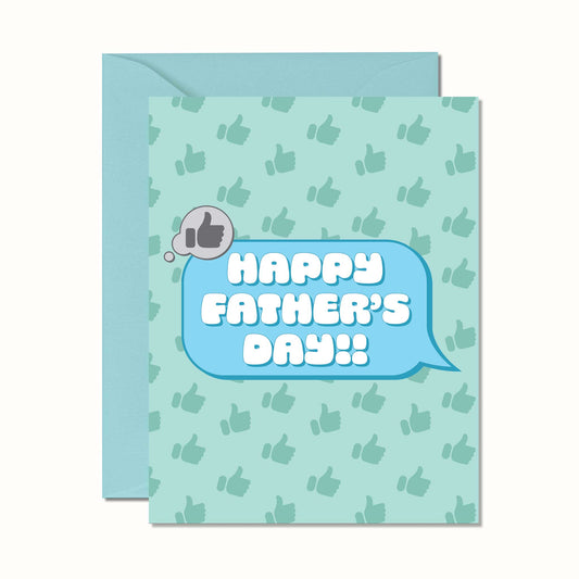 Father's Day Thumbs Up Text Message Card