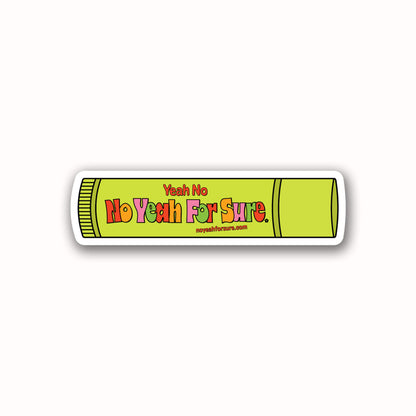 90s Throwback Lip Gloss Sticker | Kiwi Green