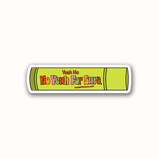 90s Throwback Lip Gloss Sticker | Kiwi Green