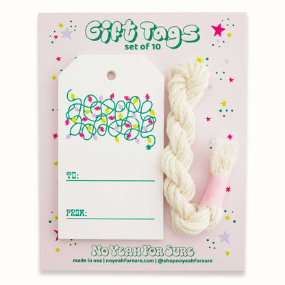 Tangled Christmas Lights Gift Tags