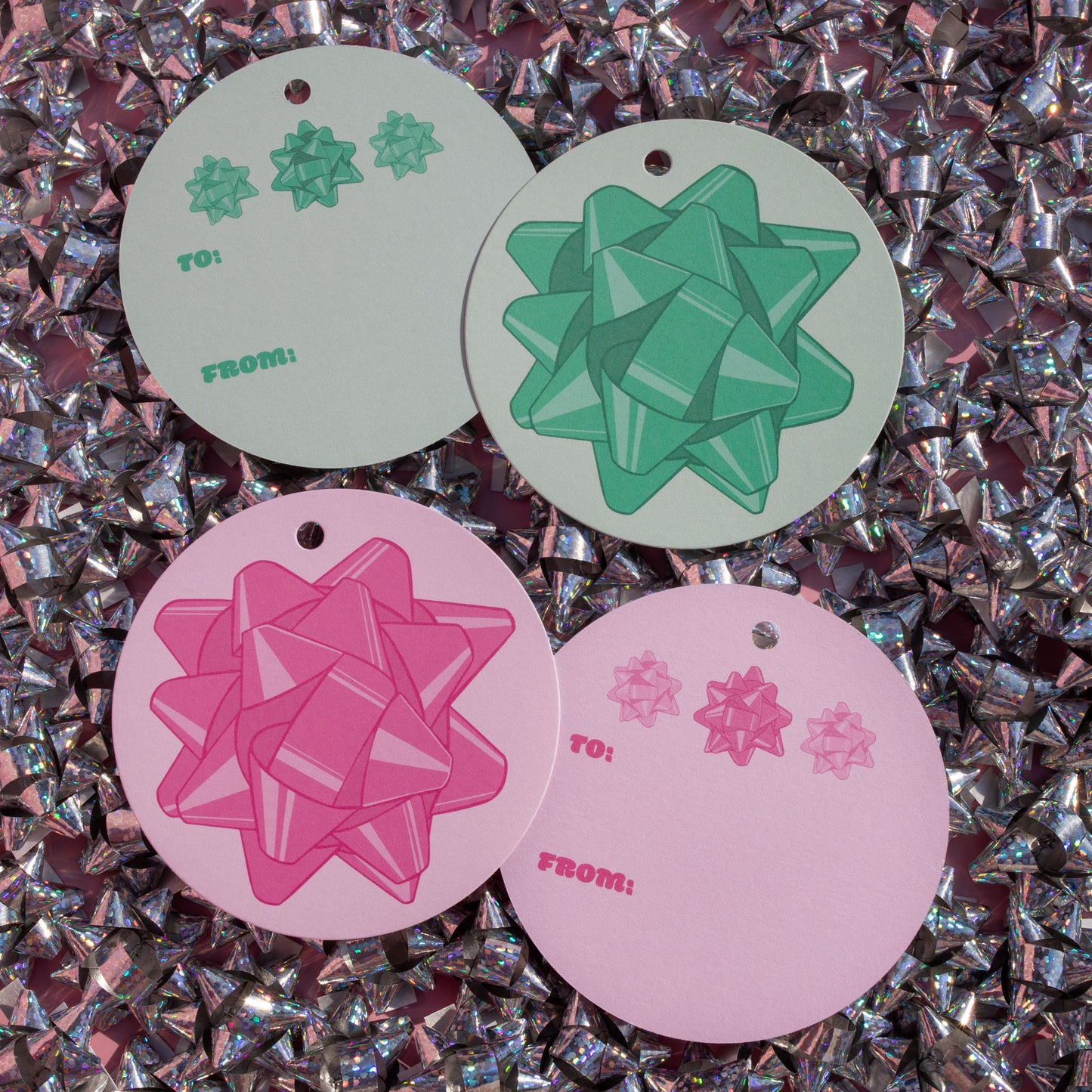 Holiday Bows Gift Tags