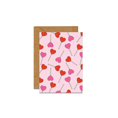 Heart Lollipops Mini Card