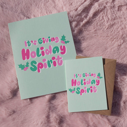 It's Giving Holiday Spirit Mini Card