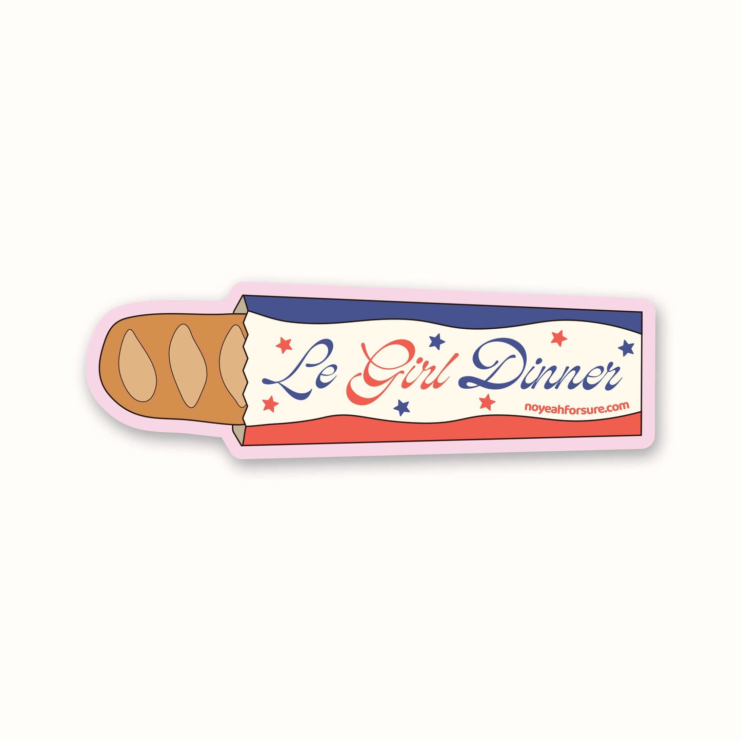 Girl Dinner Baguette Sticker