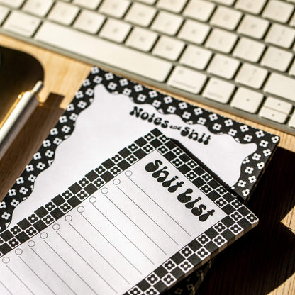 Notes & Shit Notepad | Daisy Black