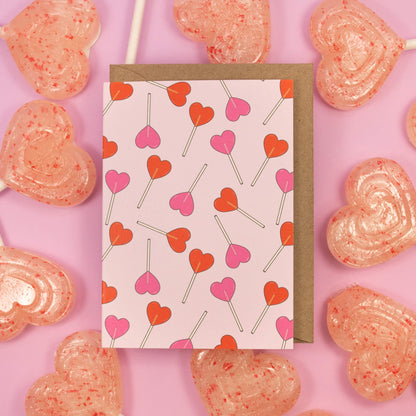 Heart Lollipops Mini Card