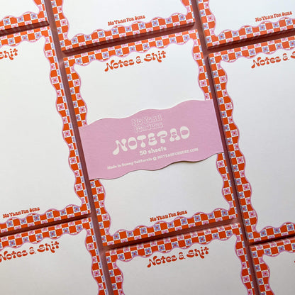 pink orange and lilac retro daisy notes and shit notepadpink orange and lilac retro daisy notes and shit notepad